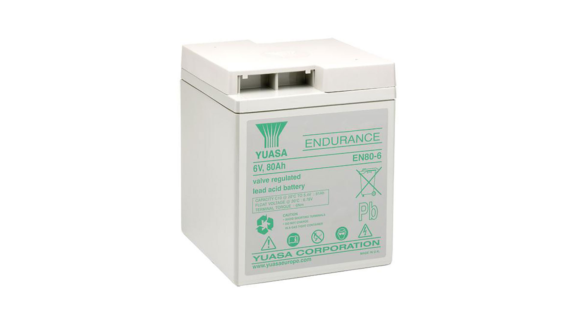 EN80-6 (6V 80Ah) Yuasa High Rate VRLA Battery