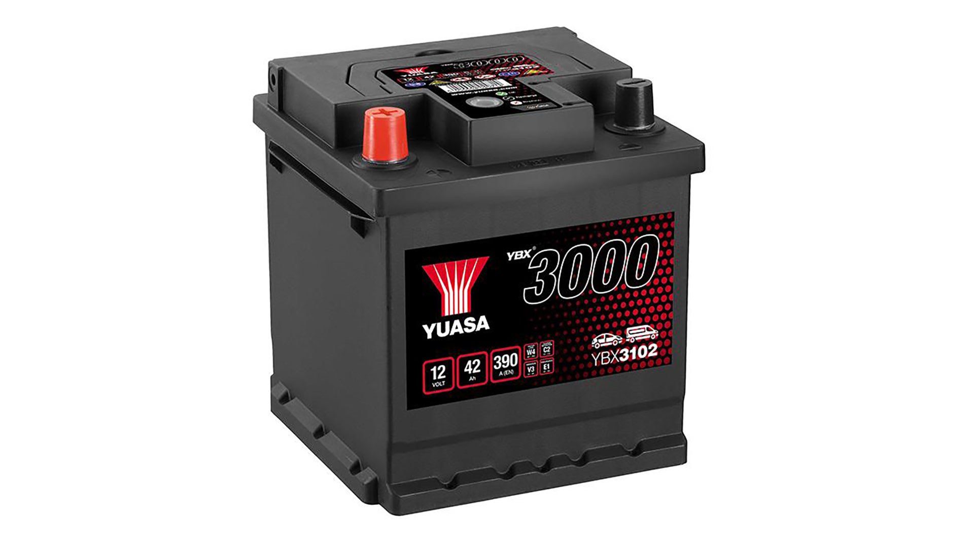  YBX3102 12V 42Ah 390A Yuasa SMF Battery 