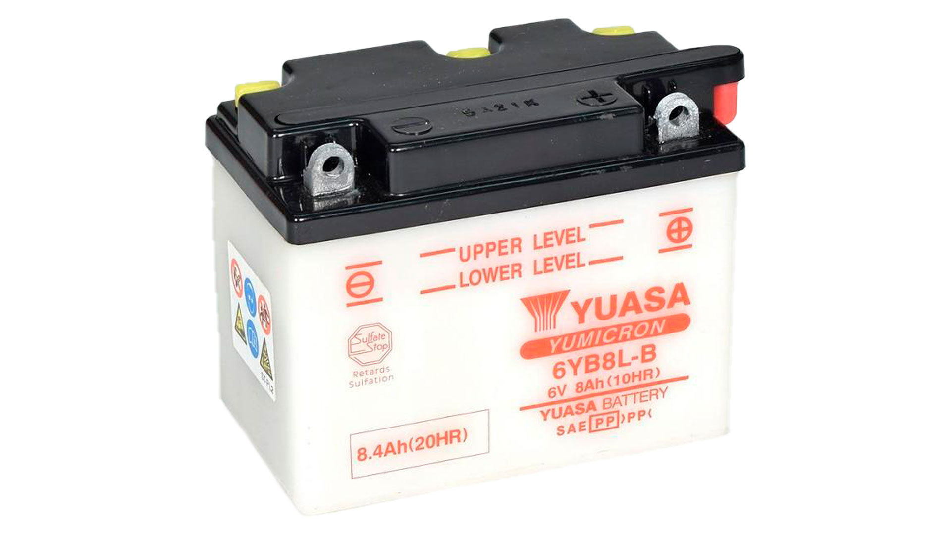  6YB8L-B (DC) 6V Yuasa Conventional Battery 
