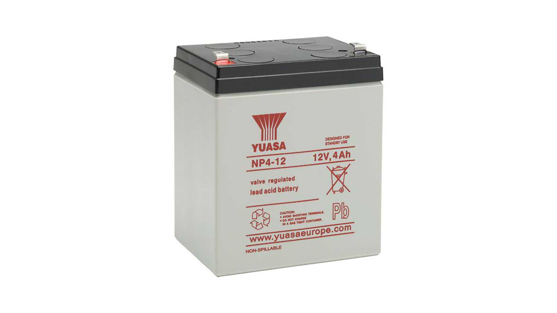 NP4-12 (12V 4Ah) Yuasa General Purpose VRLA Battery