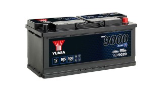 YBX9020 12V 105Ah 950A Yuasa AGM Start Stop Plus Battery