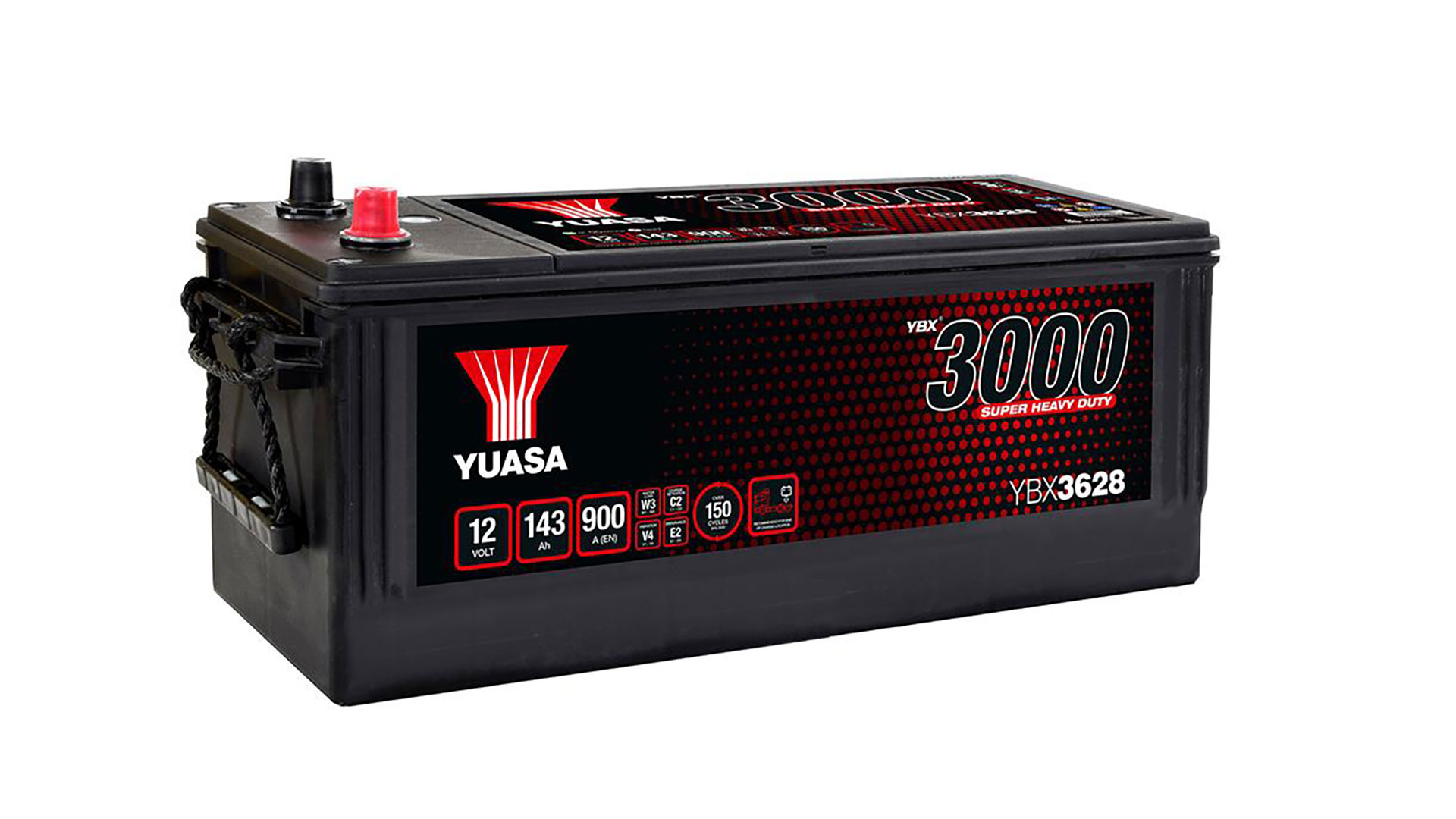  YBX3628 12V 143Ah 900A Yuasa Super Heavy Duty SMF Battery 