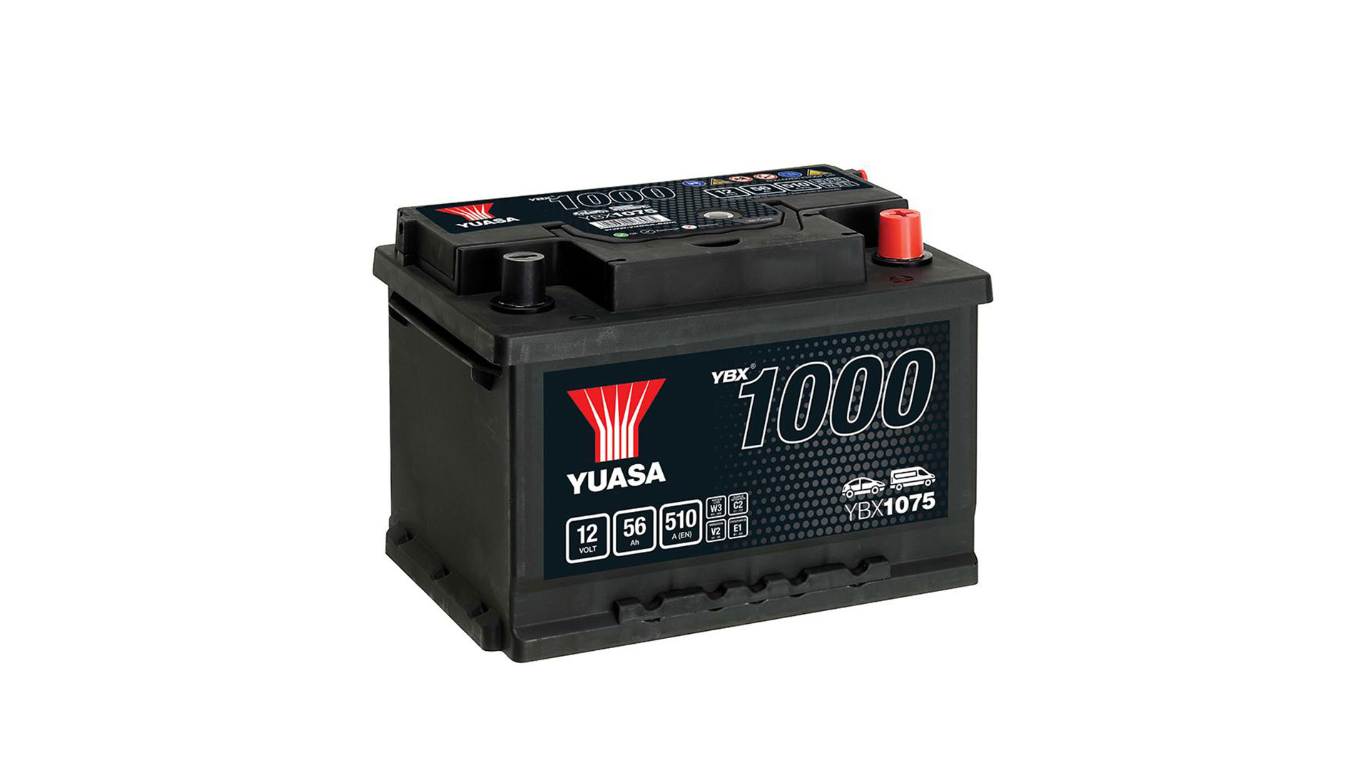 YBX1075 12V 56Ah 510A Yuasa Battery