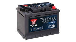YBX9027 12V 60Ah 640A Yuasa AGM Start Stop Plus Battery
