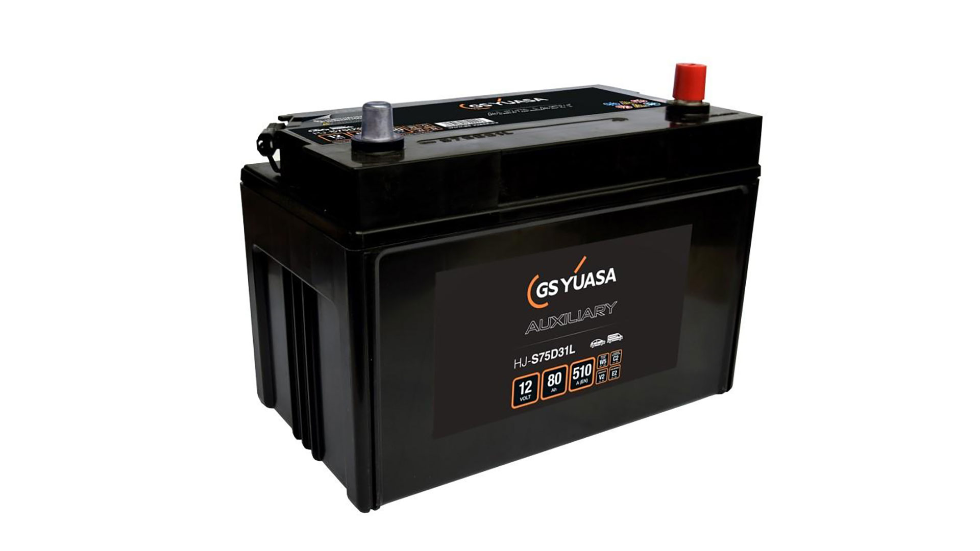 HJ-S75D31L GS Yuasa Auxiliary AGM Battery 12V 80Ah 510A