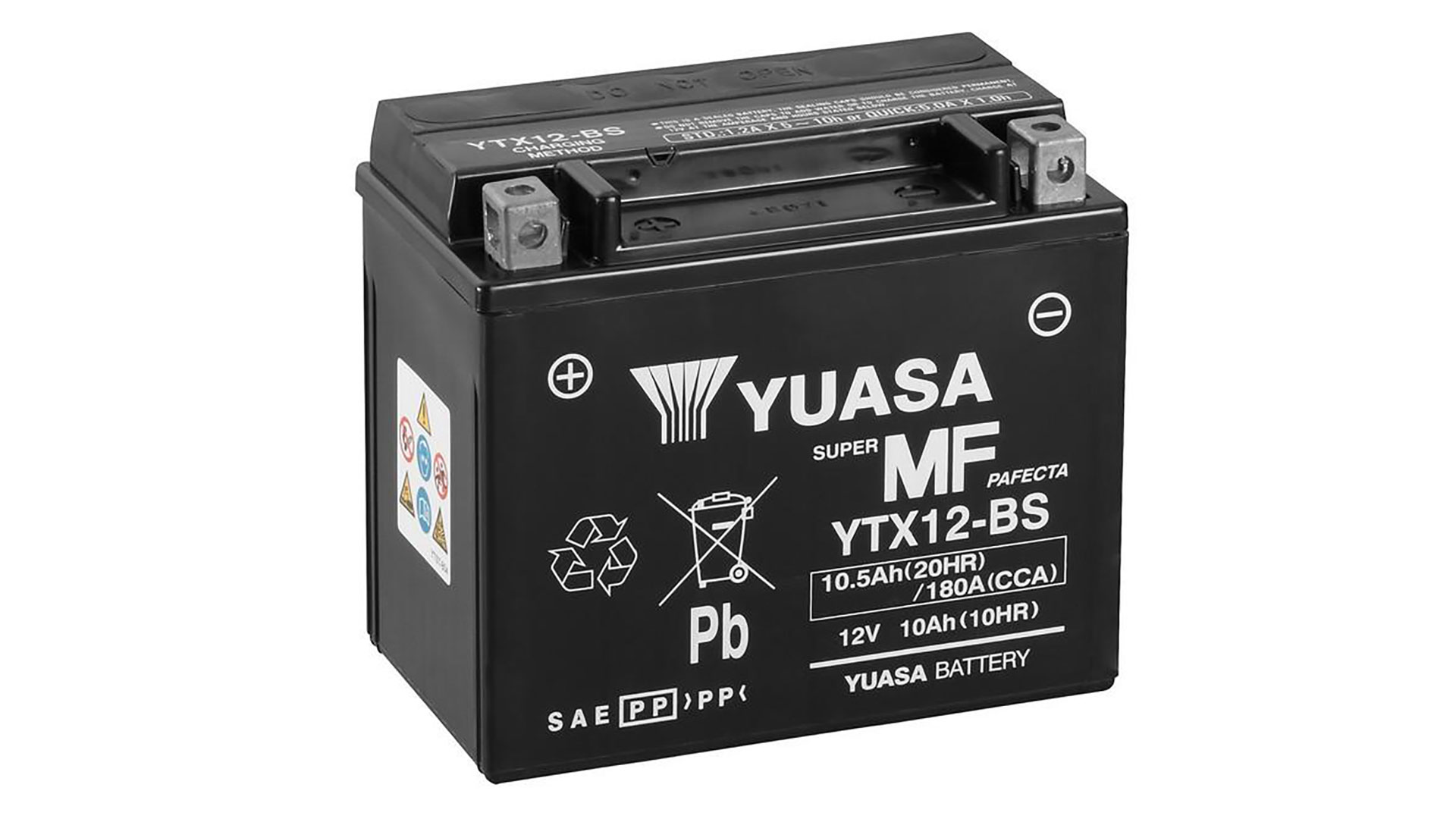  YTX12-BS (CP) 12V Yuasa MF VRLA Battery 