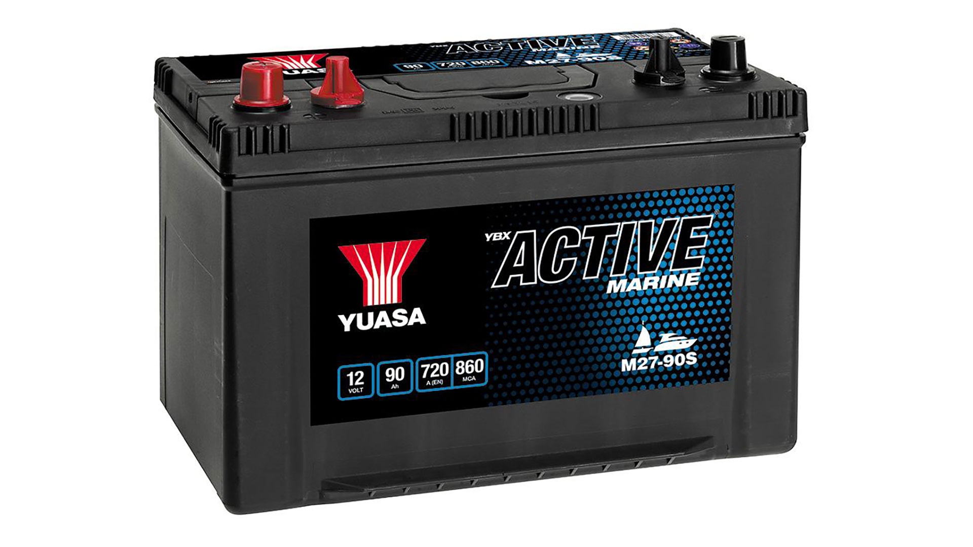  M27-90S 12V 90Ah 720A Yuasa Active Marine Battery 