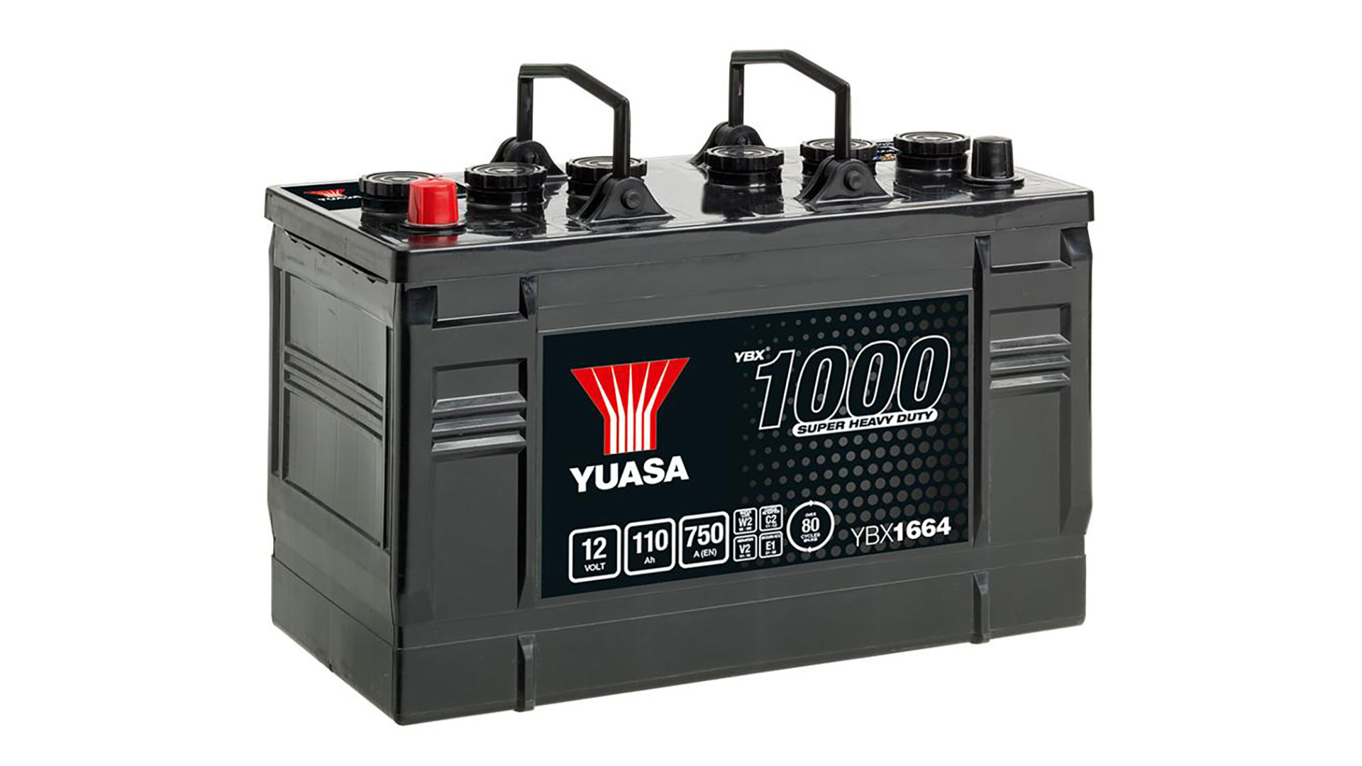  YBX1664 12V 110Ah 750A Yuasa Super Heavy Duty Battery 