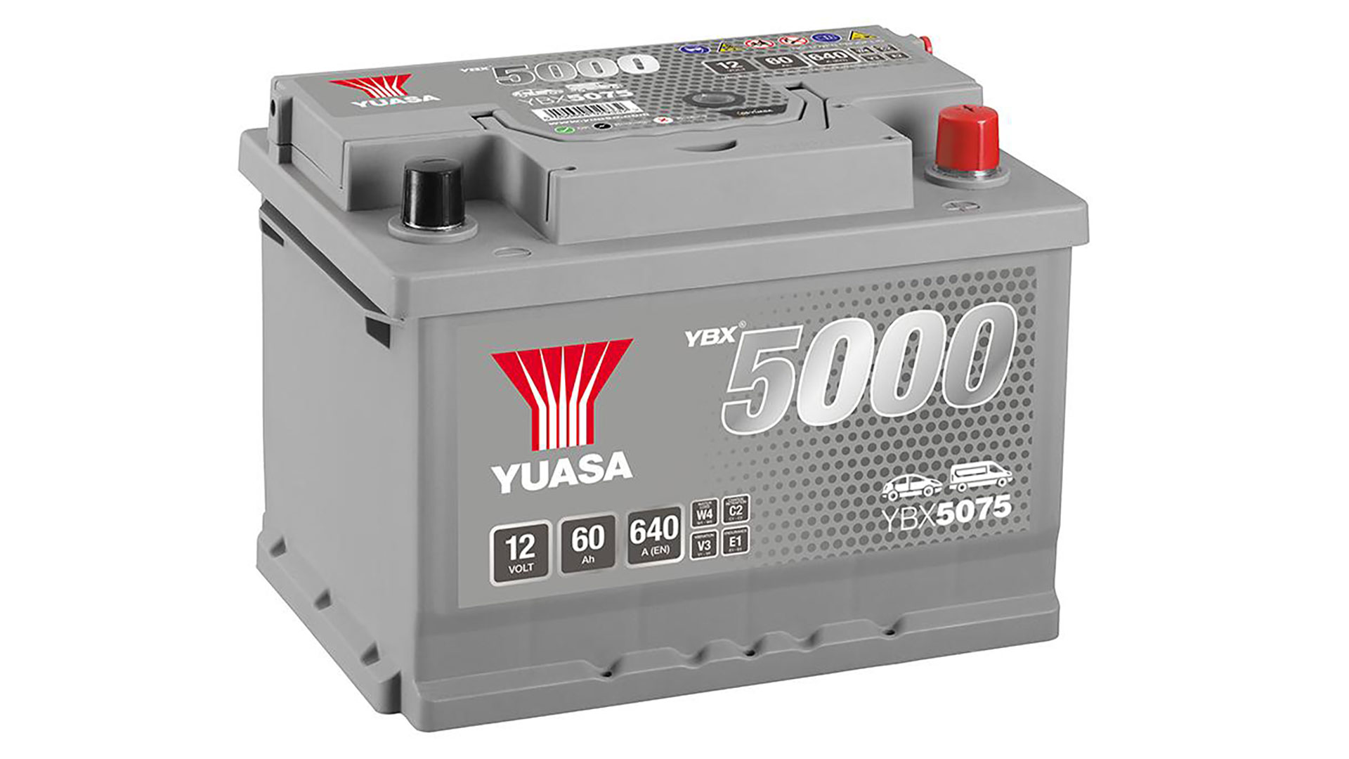  YBX5075 12V 60Ah 640A Yuasa Silver High Performance Battery 