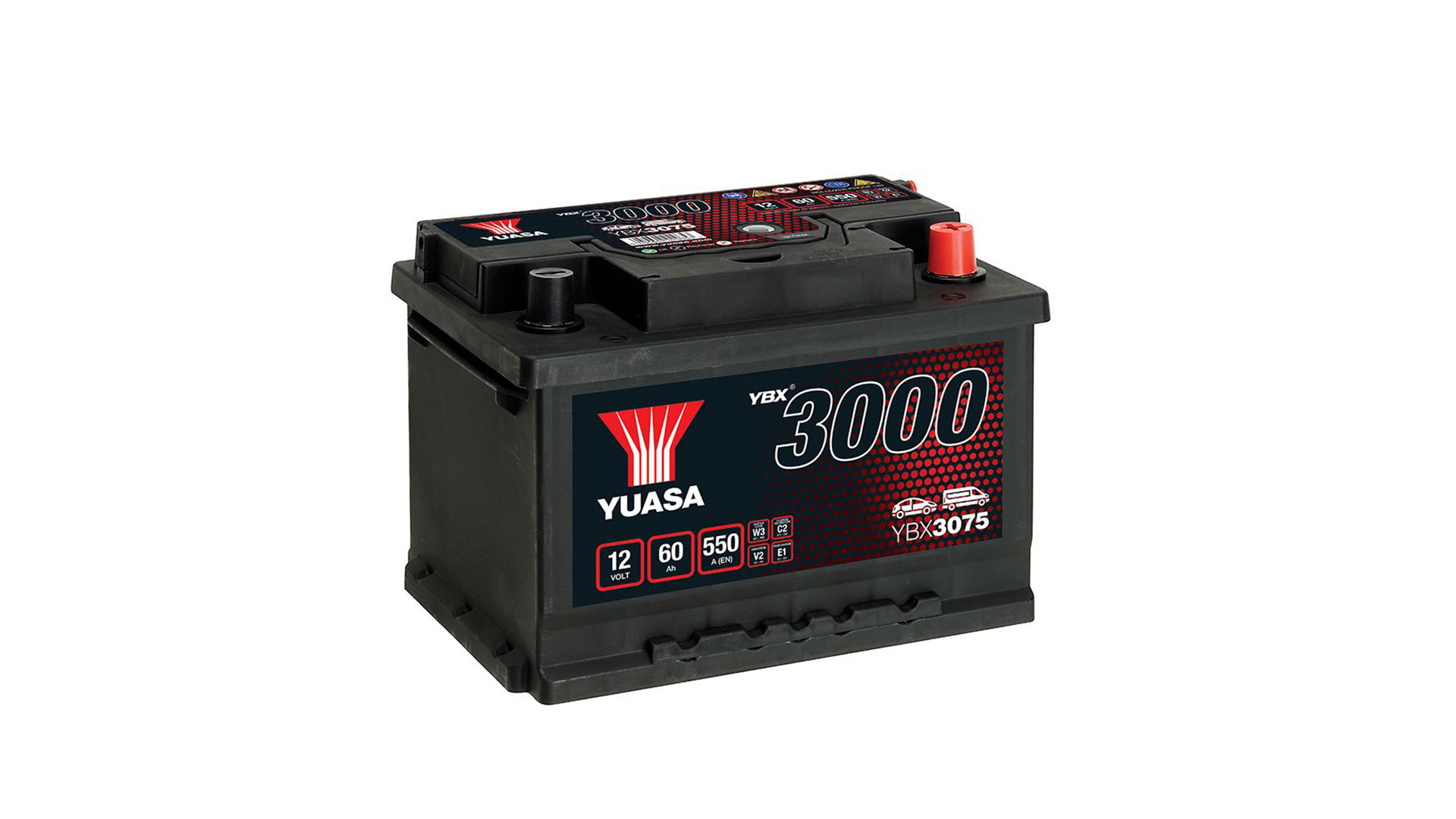  YBX3075 12V 60Ah 550A Yuasa SMF Battery 