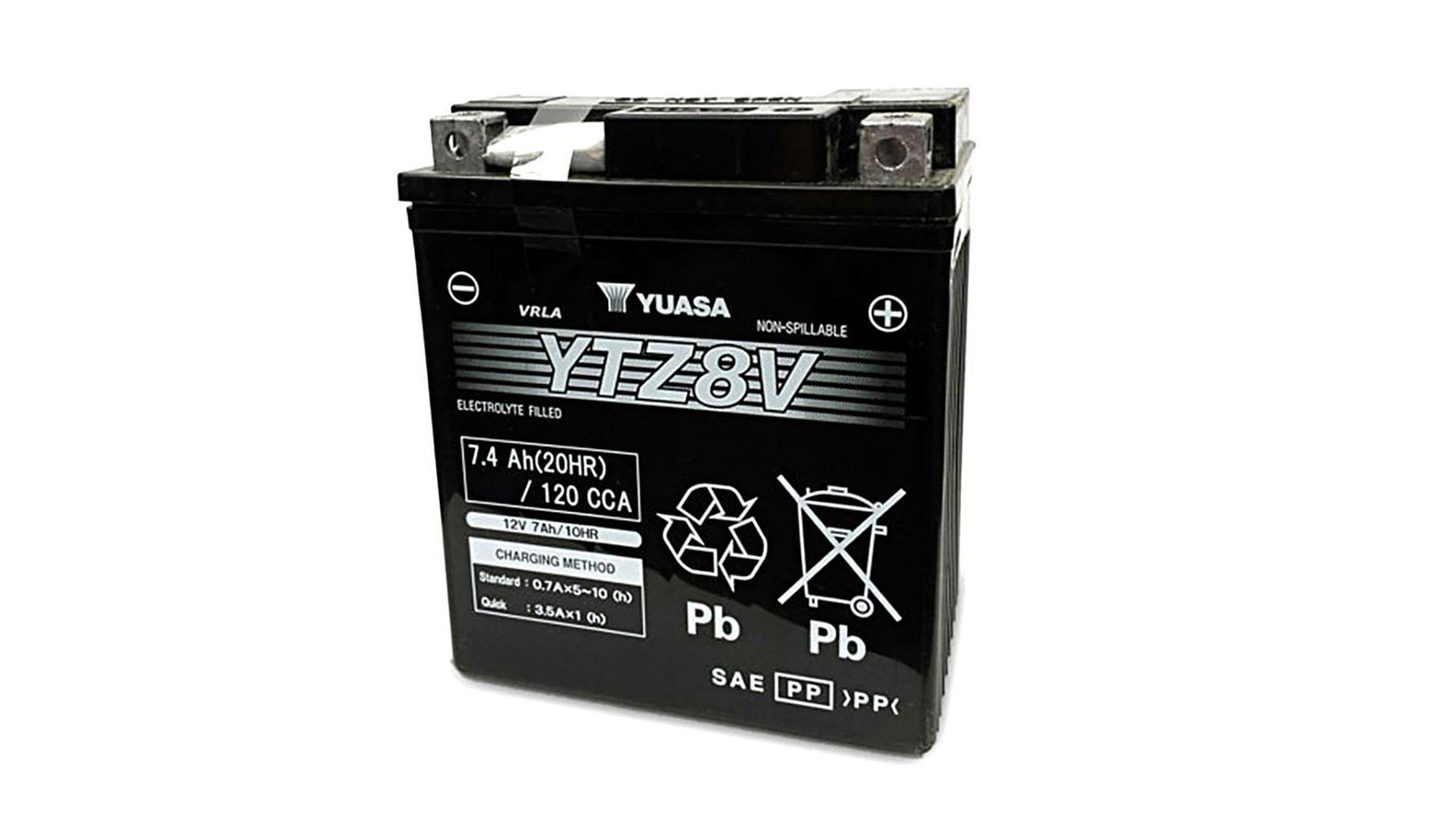  YTZ8V (WC) 12V Yuasa High Performance MF VRLA Battery 
