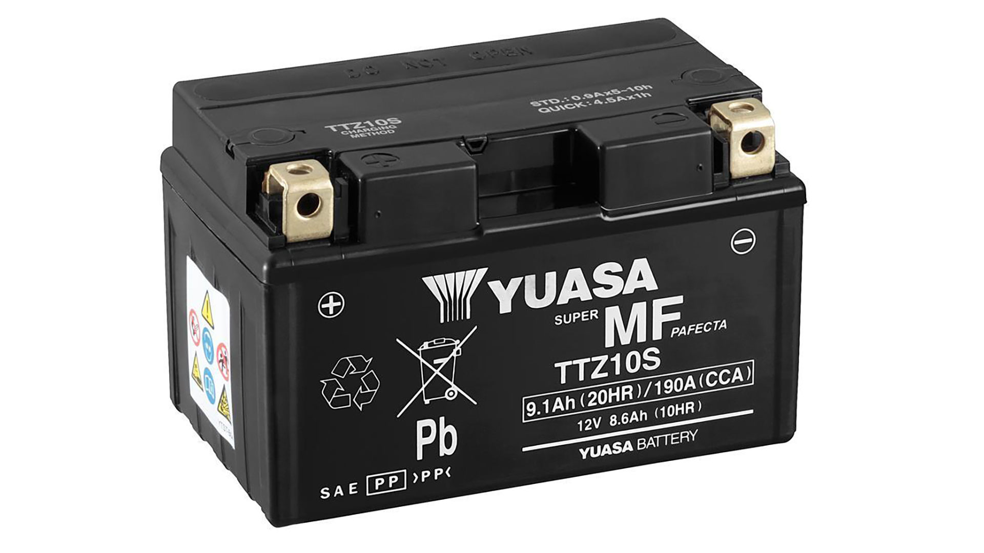  TTZ10S (CP) 12V Yuasa MF VRLA Battery 