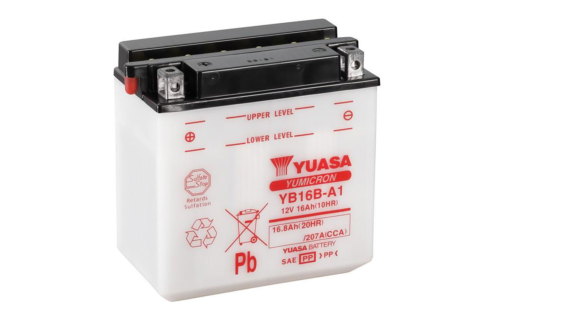  YB16B-A1 (CP) 12V Yuasa YuMicron Battery 