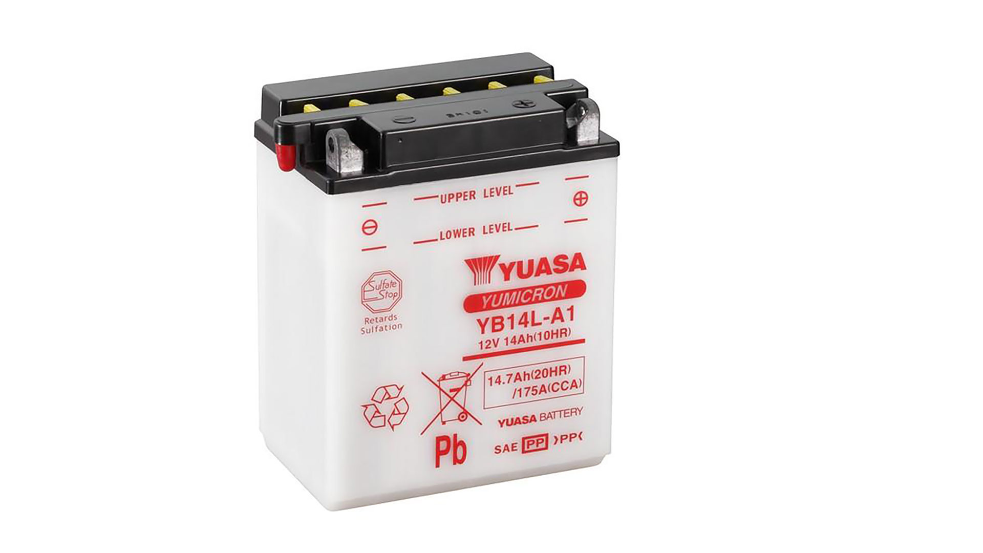  YB14L-A1 (DC) 12V Yuasa YuMicron Battery 