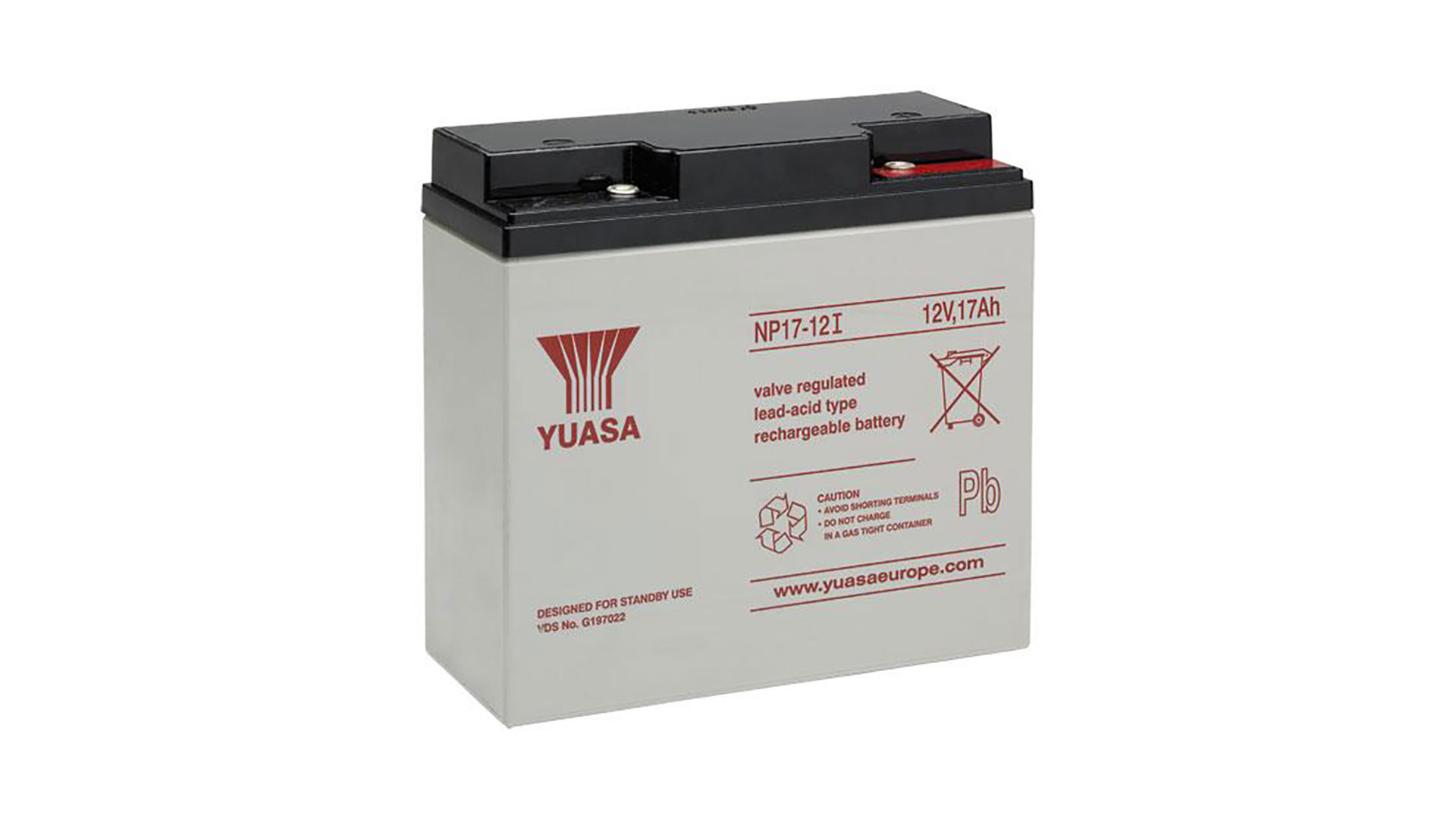 NP17-12I (12V 17Ah) Yuasa General Purpose VRLA Battery