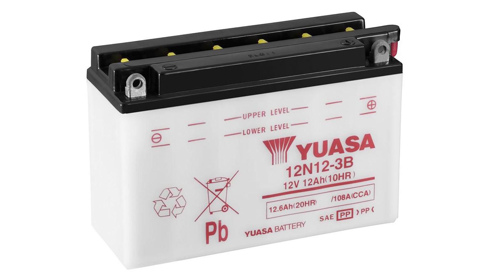  12N12-3B (DC) 12V Yuasa Conventional Battery 