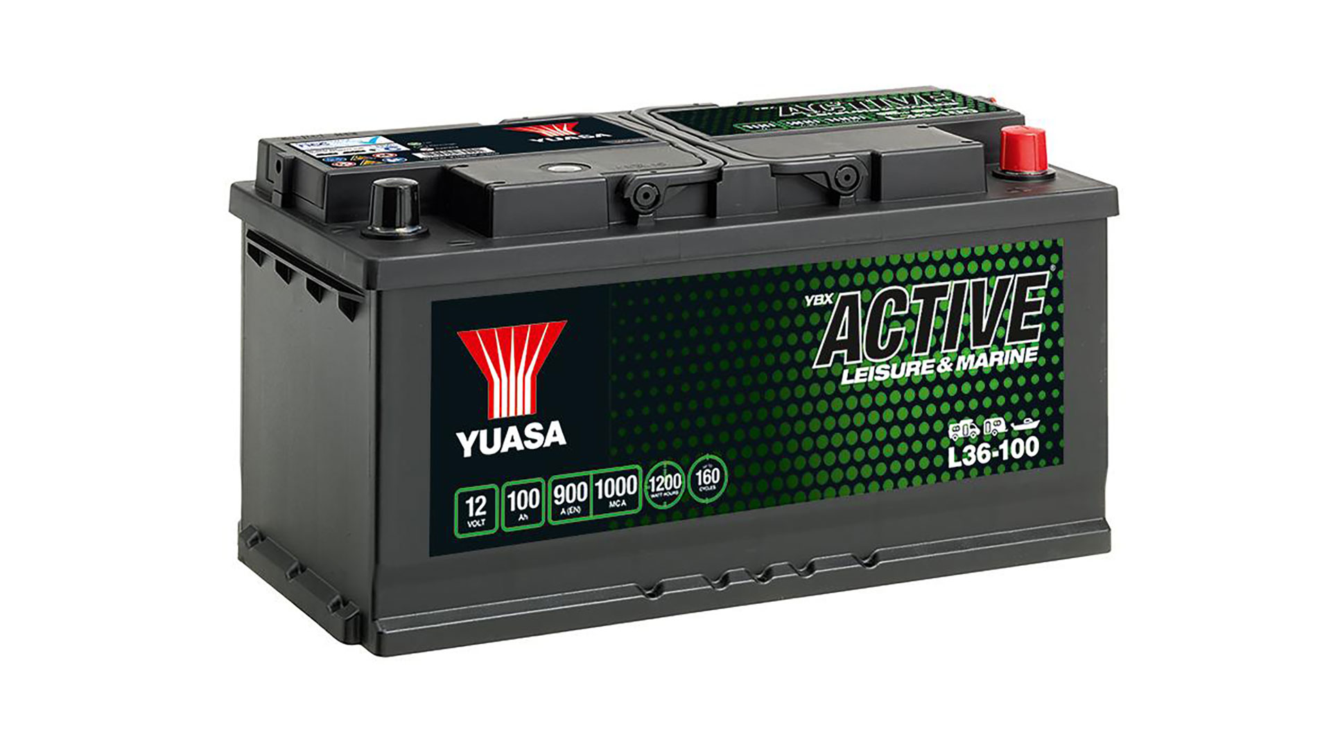  YBXL36R-100 12V 100Ah 900A Yuasa Active Leisure Battery 