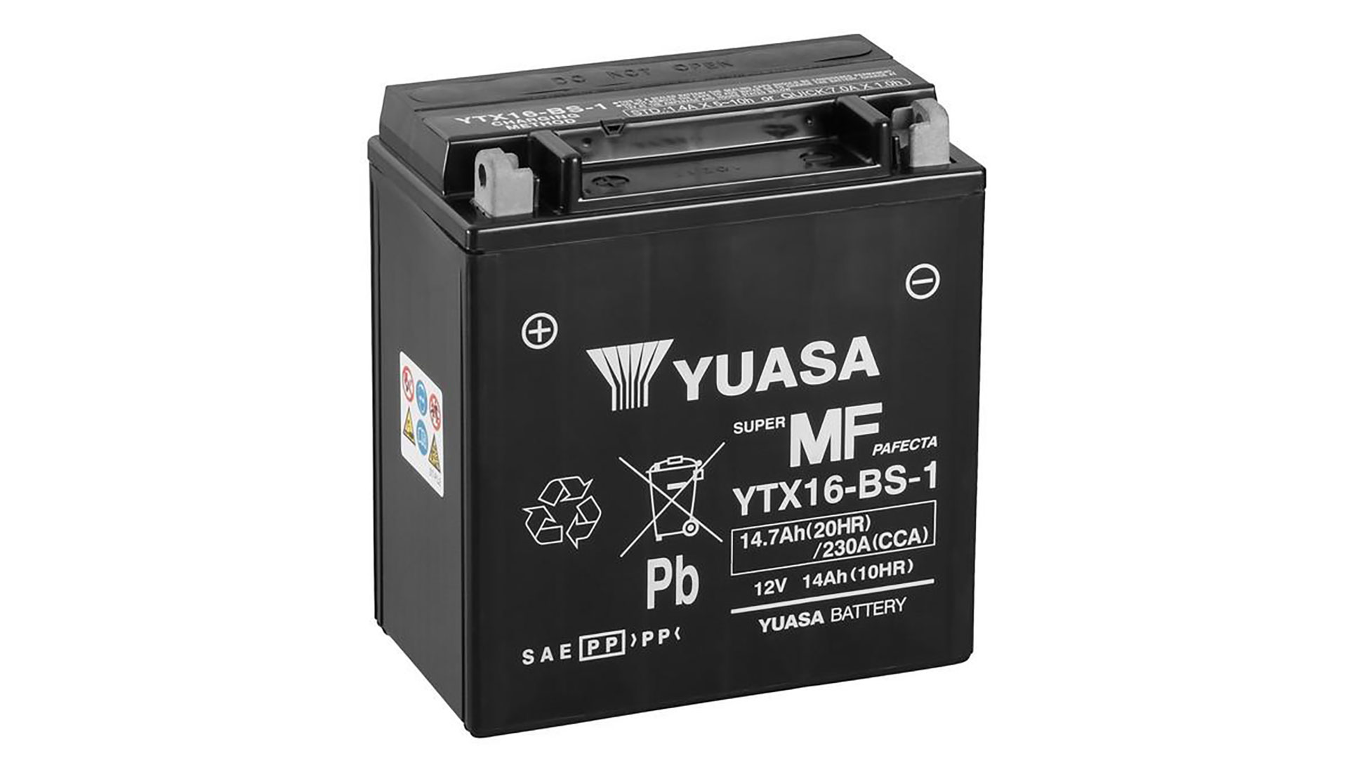  YTX16-BS-1 (CP) 12V Yuasa MF VRLA Battery 