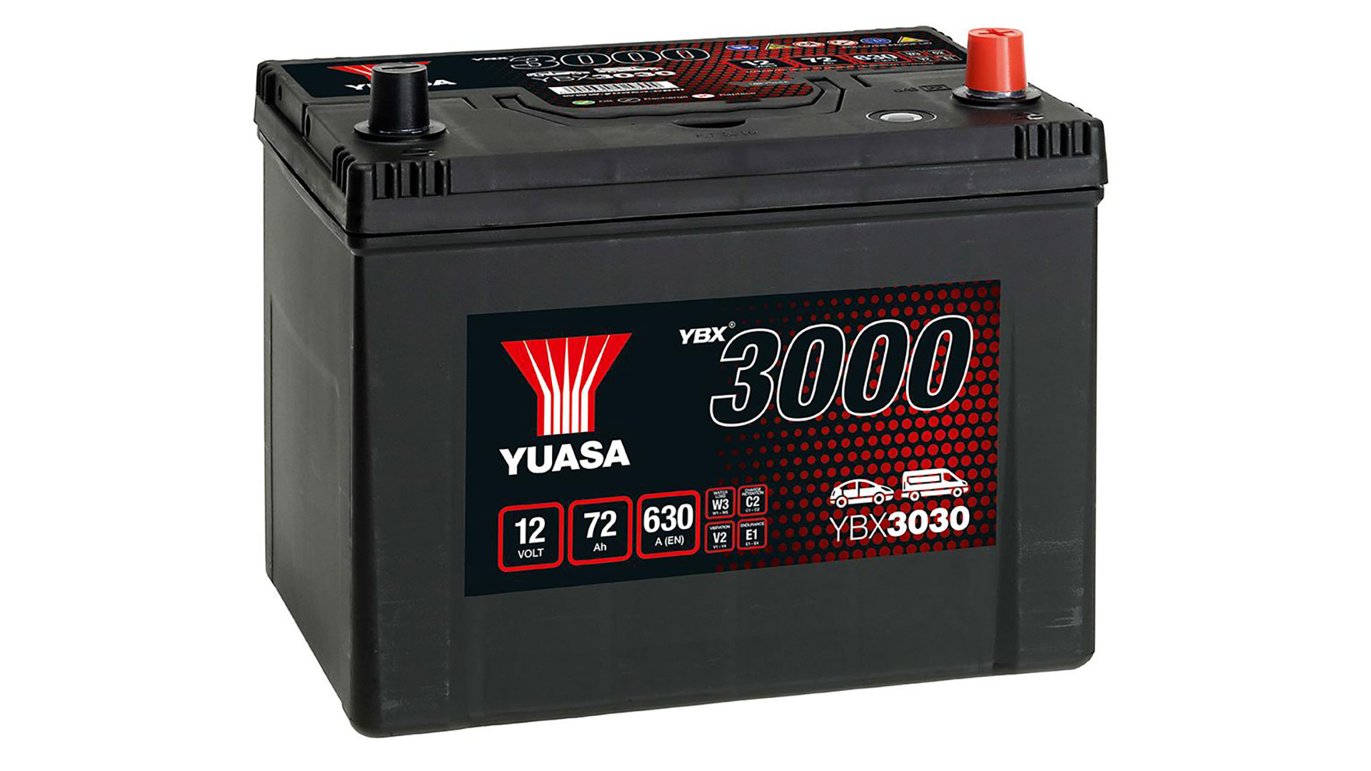  YBX3030 12V 72Ah 630A Yuasa SMF Battery 