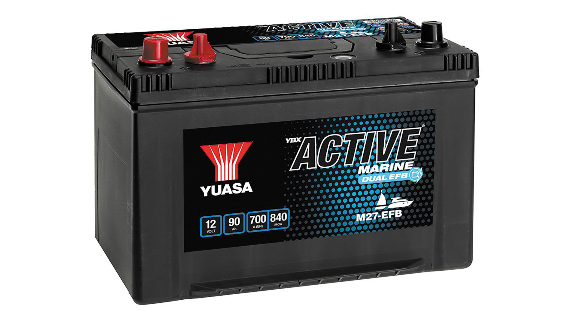  M27-EFB 12V 90Ah 700A Yuasa Active Marine Dual EFB Battery 