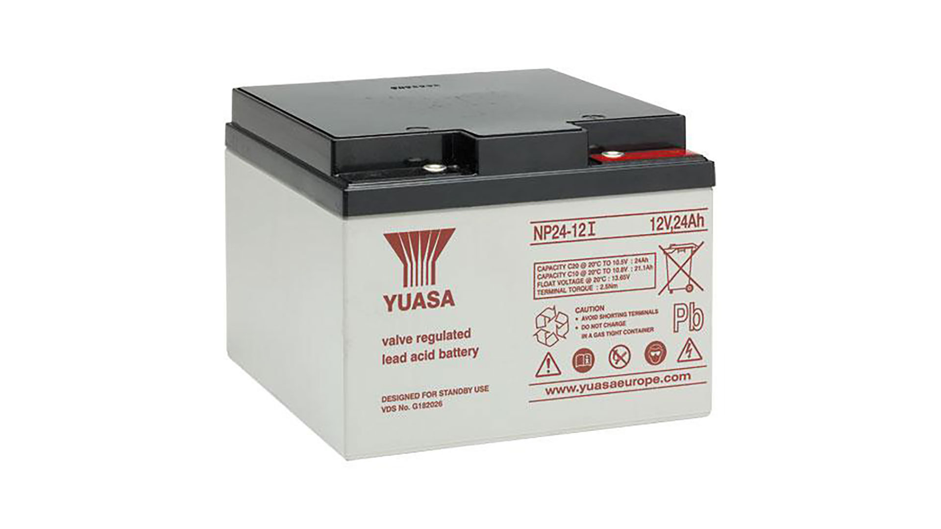 NP24-12I (12V 24Ah) Yuasa General Purpose VRLA Battery