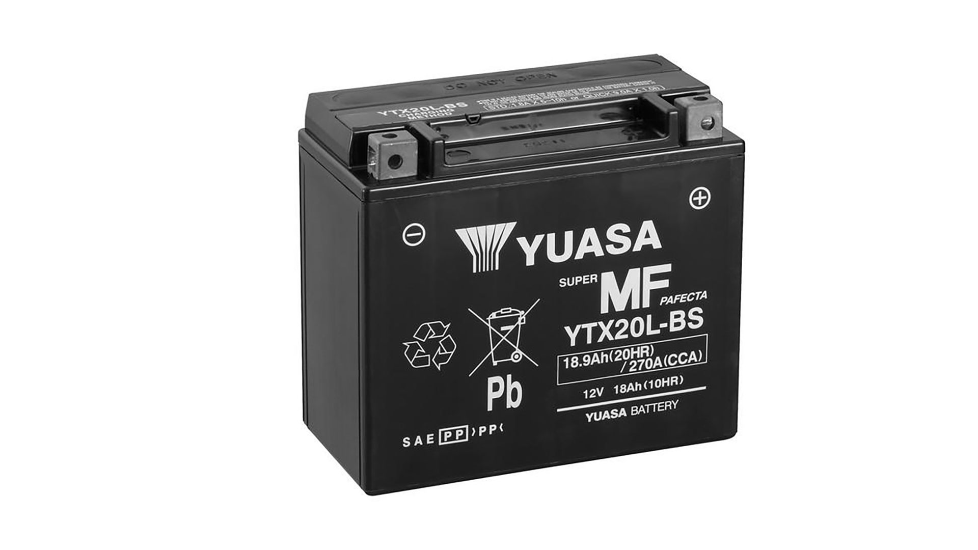  YTX20L-BS (CP) 12V Yuasa MF VRLA Battery 