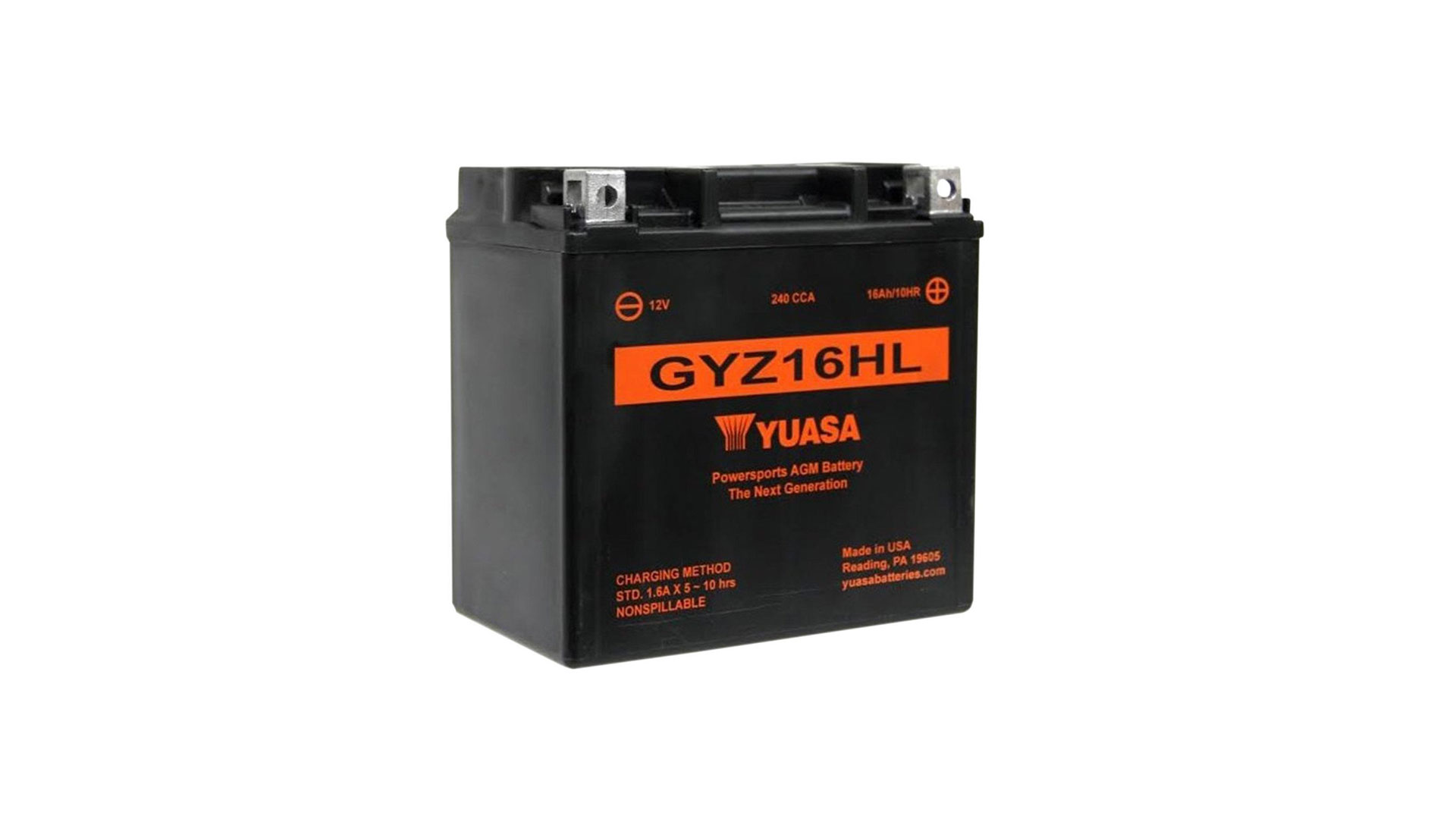  GYZ16HL(WC) 12V Yuasa High Performance MF VRLA Battery 