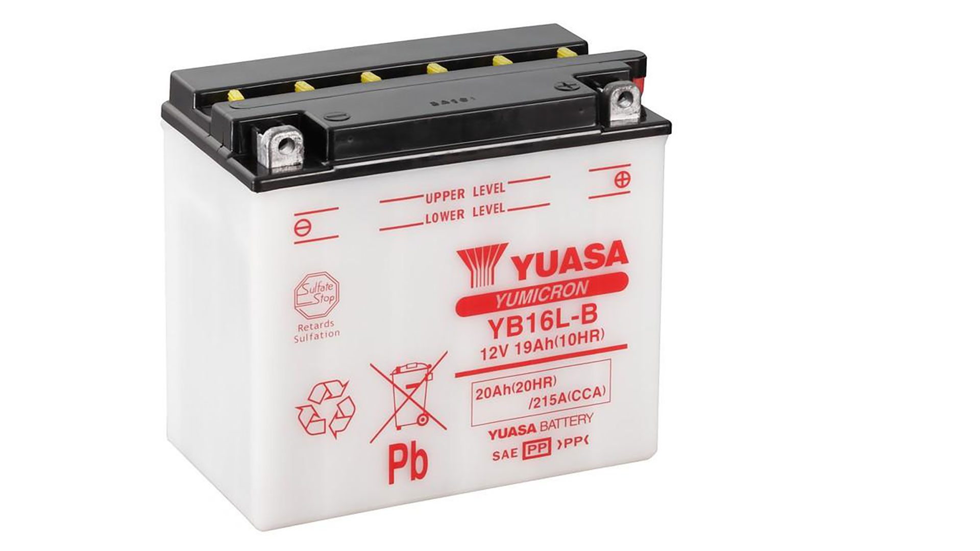  YB16L-B (CP) 12V Yuasa YuMicron Battery 